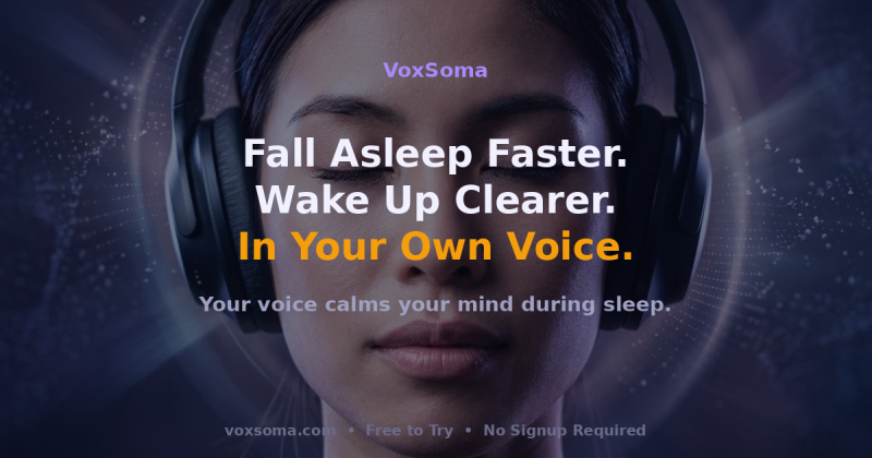Voxsoma, sound therapy, audio wellness, affirmation, sleep improvement, mindfulness, binaural beats, wellness tool